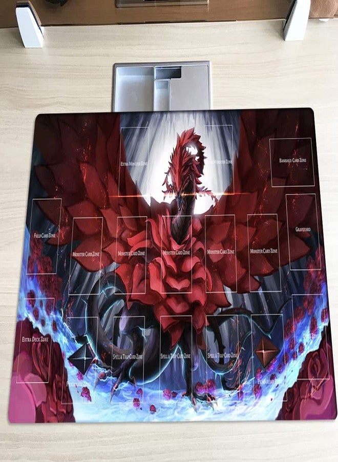 Mlikemat Playmat Black Rose Dragon TCG CCG OCG Trading Card Game Mat Mpose Pad + Free Bag - Image 2